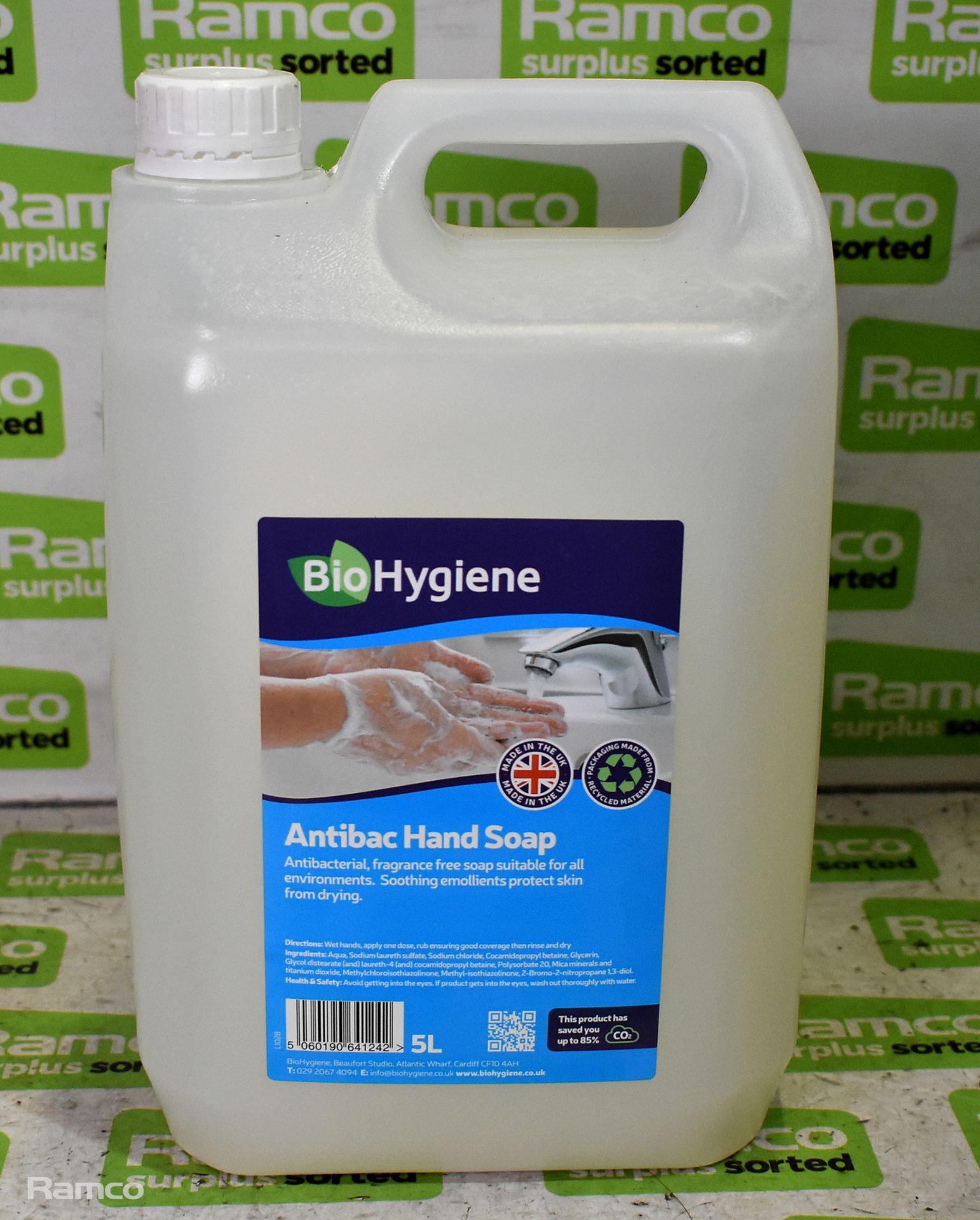 2x boxes of 2 bottles of Bio Hygiene 5L anti bac hand soap