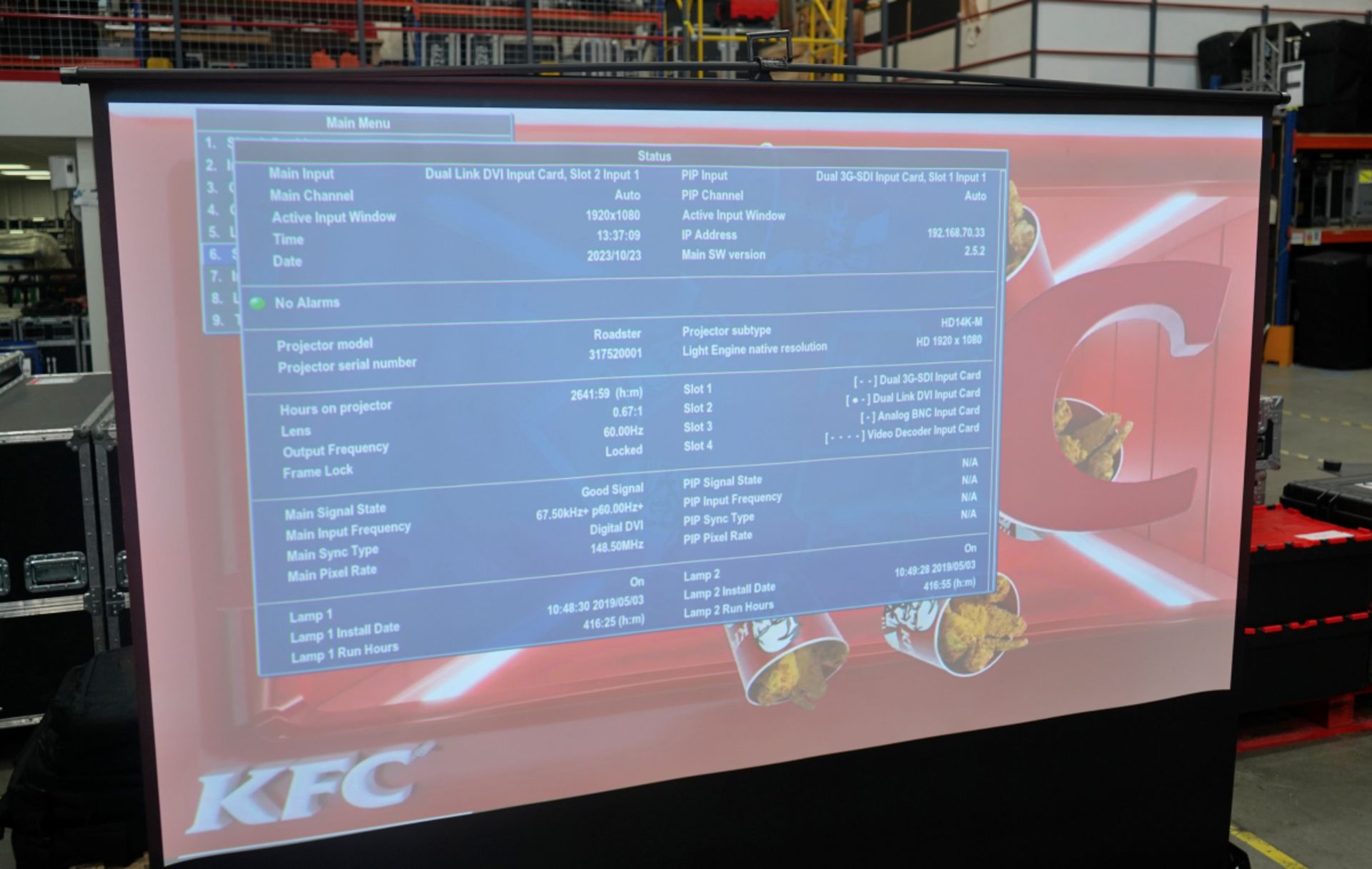 Christie Roadster HD14K-M Projector in flight case - Image 3 of 8