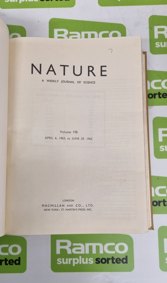 Macmillan Journals Ltd Nature books - Volumes 198 to 240 - Image 5 of 6