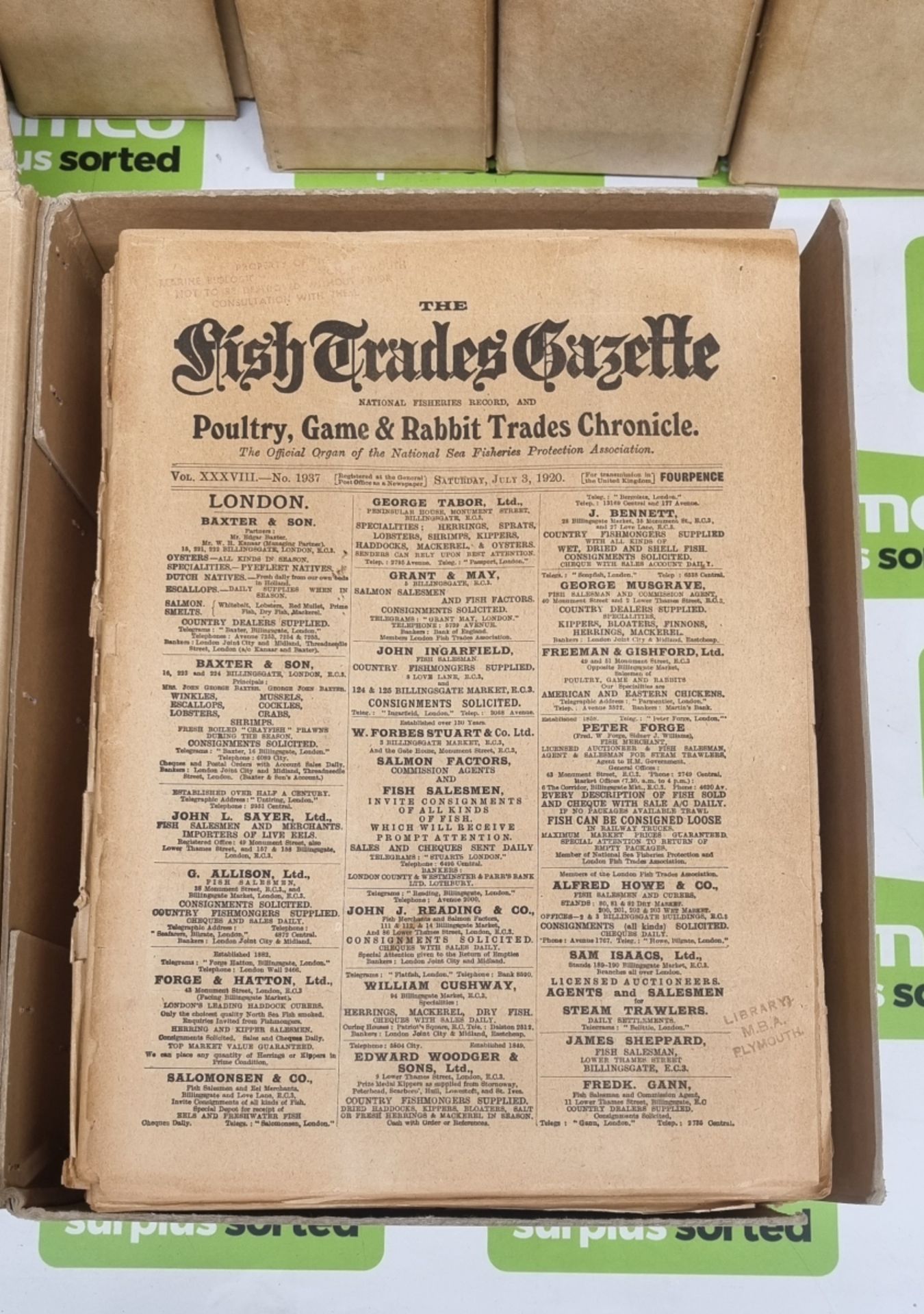 Fish Trades Gazette weekly newspapers - from 1920 to 1929 - Image 2 of 3