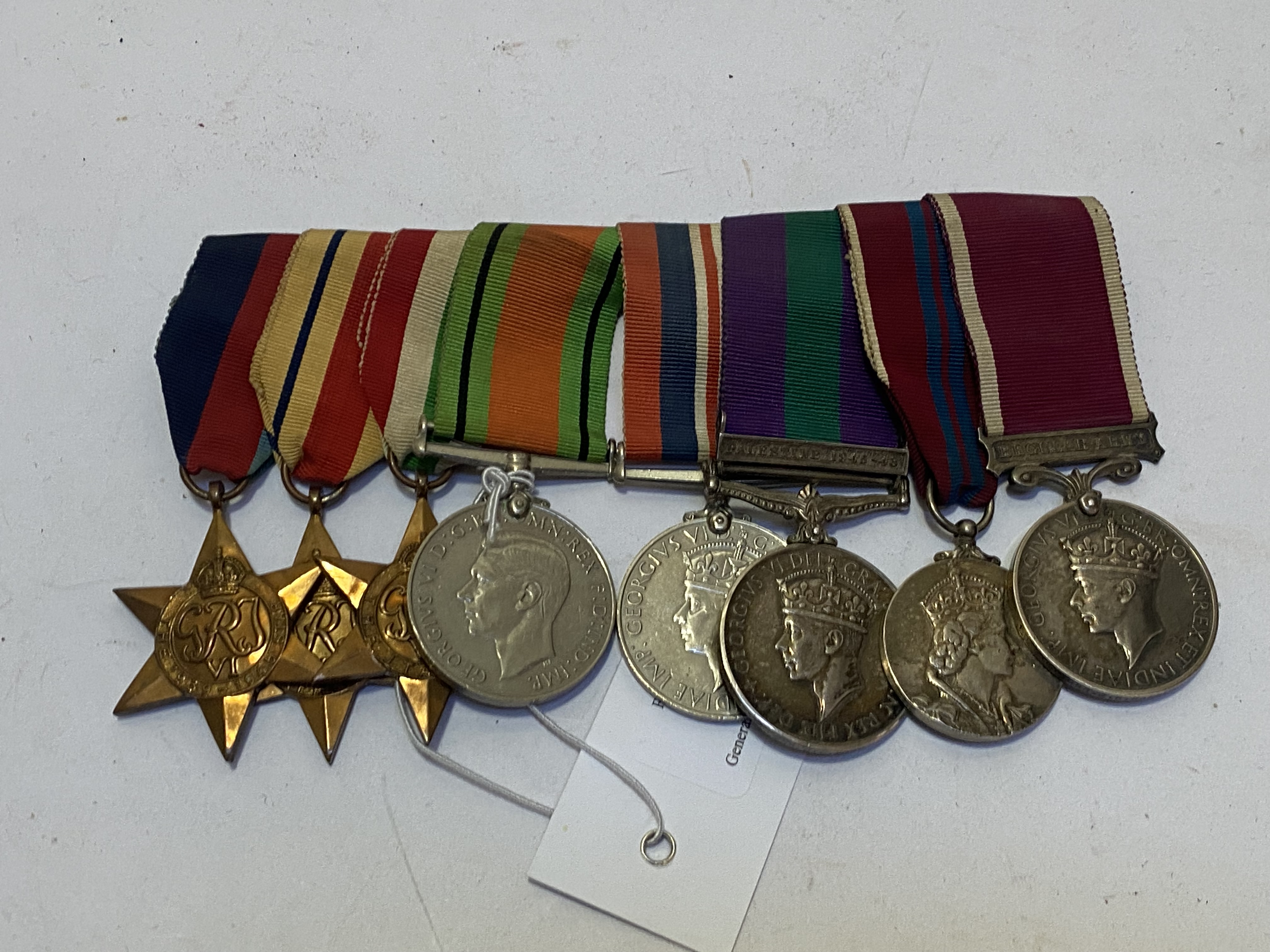 WWII and Palestine group of eight 1939-45 Star, Africa, Italy. Defence medal War medal General