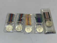 Copy Medals (5), Military Medal QE11 (39953 PTE BOWDITCH A, Wilts R), GSM 1962 clasp Northern