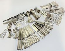 A Robertson and Belk Edwardian flatware style Epns suite for twelve, retailed by "Hamilton Inches"