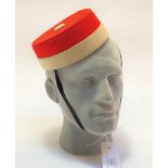 Yeomanry pill box hat, late 19thc., replaced chin strap