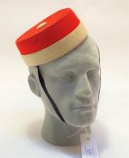 Yeomanry pill box hat, late 19thc., replaced chin strap