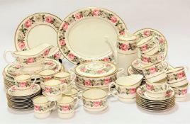 A Royal Worcester china tea, coffee and part dinner service decorated with Royal Garden pattern