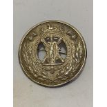 Royal Highlander piper's plaid brooch, 20thc. cast metal (9cm)