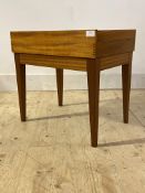 A 1970's teak table canteen, by Old hall, for six covers, H49cm, W51cm, D37cm