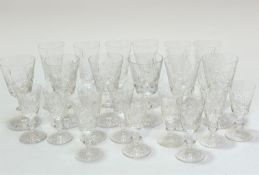 A set of six Edinburgh Crystal champagne flutes (16 x 6) a set of six Edinburgh Crystal slice cut