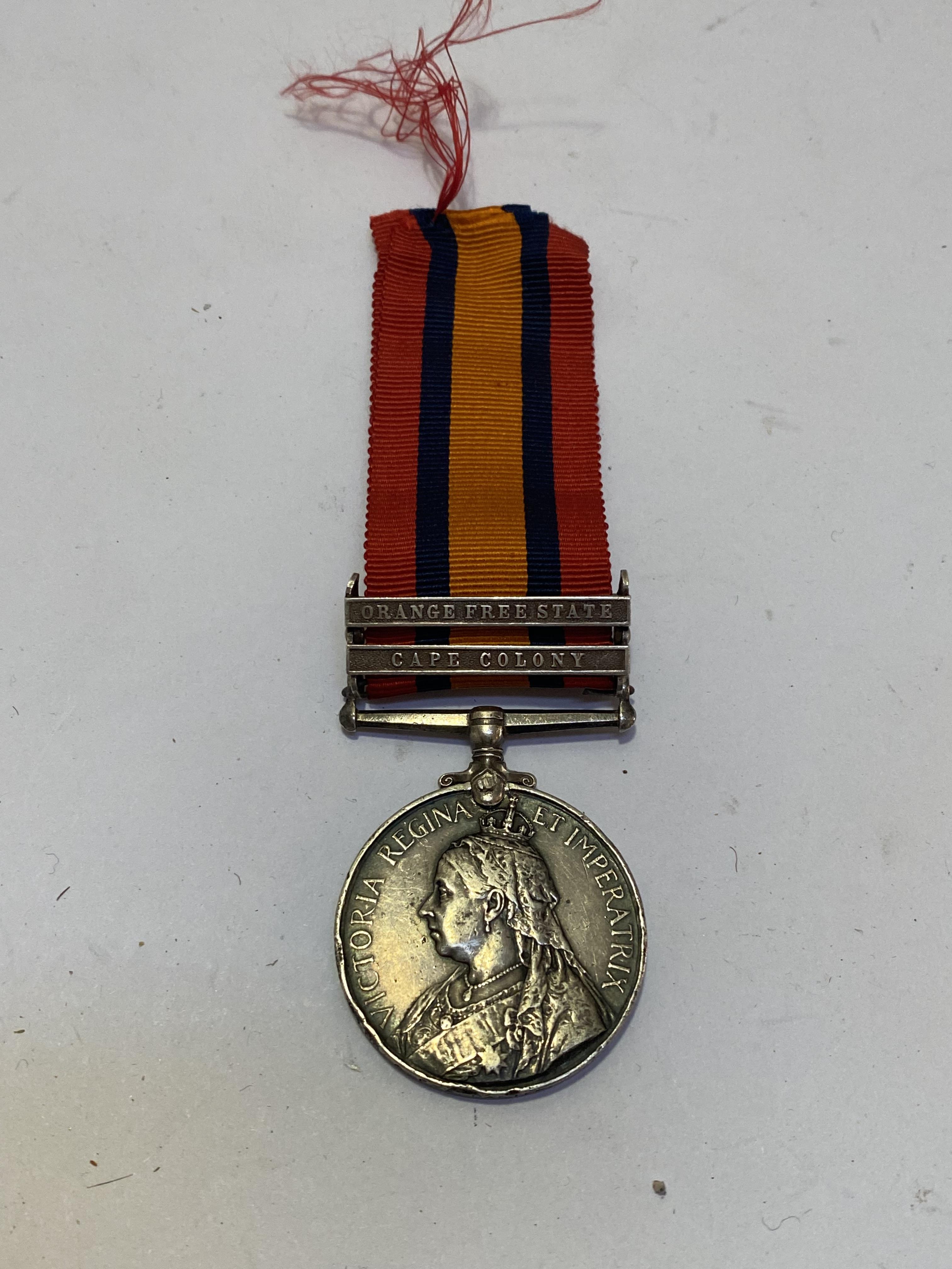 Queen's South Africa Medal 1899-1902. clasps Cape Colony, Orange Free State (79897 GNR A.E.A.