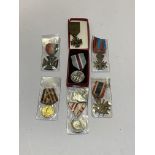 World Medals. Belgian Croix Du Guerre, French Croix Du Guerre 1914-16, German WWI cast cross with