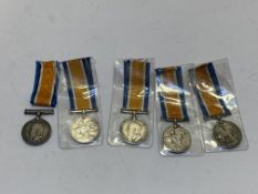 British War Medal 1914-19 (5) (36993. SPR. H.FRAZER R.E. 167723. J.COBB R.E. 46709 SPR H. MACKLIN