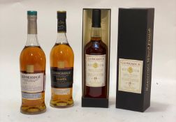 A Glenmorangie single Highland Malt 75cl bottle of whisky in presentation box, a Glenmorangie single