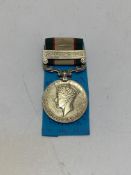 India General Service Medal 1936-37 clasp North West Frontier 1936-9 (14848 SEP. KESHWA PRASAD