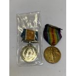 WWI pair, British War Medal & Victory Medal (29577 GNR J. REDMOND R.A.) Suspension loose