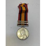 Queens South Africa Medal 1899-1902. clasps Transvaal, South Africa 1902. (2430 TPR P.F. JUDD