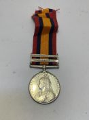 Queens South Africa Medal 1899-1902. clasps Transvaal, South Africa 1902. (2430 TPR P.F. JUDD