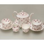 An Aynsley china 1920s/30s breakfast set including teapot, two side plates, two cups, two saucers,