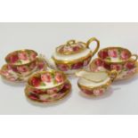 A Royal Albert china eight piece morning tea set including two cups, two saucers, milk jug, sugar