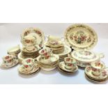 A Royal Stafford Rochester part dinner and tea service of sixty seven pieces including tureen,