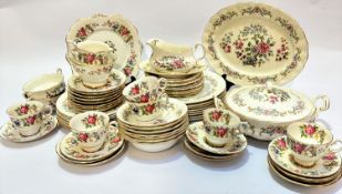 A Royal Stafford Rochester part dinner and tea service of sixty seven pieces including tureen,