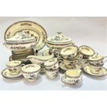 A Wedgwood Kutani Crane forty eight piece tea and dinner service including dinner plates, (d:27),