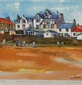 Anna Fisher, Cricket on the Sands at Elie, limited edition print 7/100, signed bottom right in