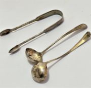 A pair of George III Edinburgh silver toddy ladles, 1806, makers mark John Ziegler (15.5cm) (44.