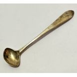 A George III Scottish Elgin provincial silver mustard with Celtic point with engraved initial L,