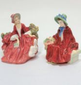 A Royal Doulton china figure of Lydia HN1908, and a Royal Doulton china figure, Linda HN2106, both