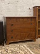 A 19th century Scottish mahogany chest, fitted with three short and three long graduated drawers,