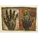 Fernanda Laguna (Brazilian) Black Hand Madrid 2000, silk screen print, signed lower right side,