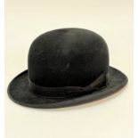 The Nu Airvent Fine Fur finish bowler hat, (h 12cm, inner length 19.5cm, d 16cm) complete with