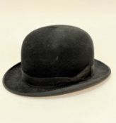 The Nu Airvent Fine Fur finish bowler hat, (h 12cm, inner length 19.5cm, d 16cm) complete with