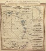 A copy of the Chart of the Antilles or Charibbee or Carbis Island with the Virgin Islands, gilt