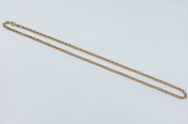 A 9ct gold belcher link chain necklace, (L 25cm), (3.72g)