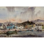 Cramons Ana Michele Tramontana, Evening Light Over Ramsey Harbour, watercolour, signed bottom right,