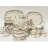 An Aynsley china April rose pattern part tea, coffee and dinner service comprising eighty eight (88)