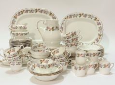 An Aynsley china April rose pattern part tea, coffee and dinner service comprising eighty eight (88)