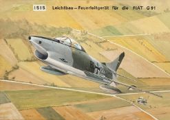 Aeronautical Interest Howie, Leichtbau - Feuerleitgerat fur die Fiat G921, watercolour, signed lower