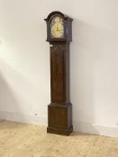 A 20th century Westminster chiming granddaughter clock in a mahogany case, having a gilt dial with