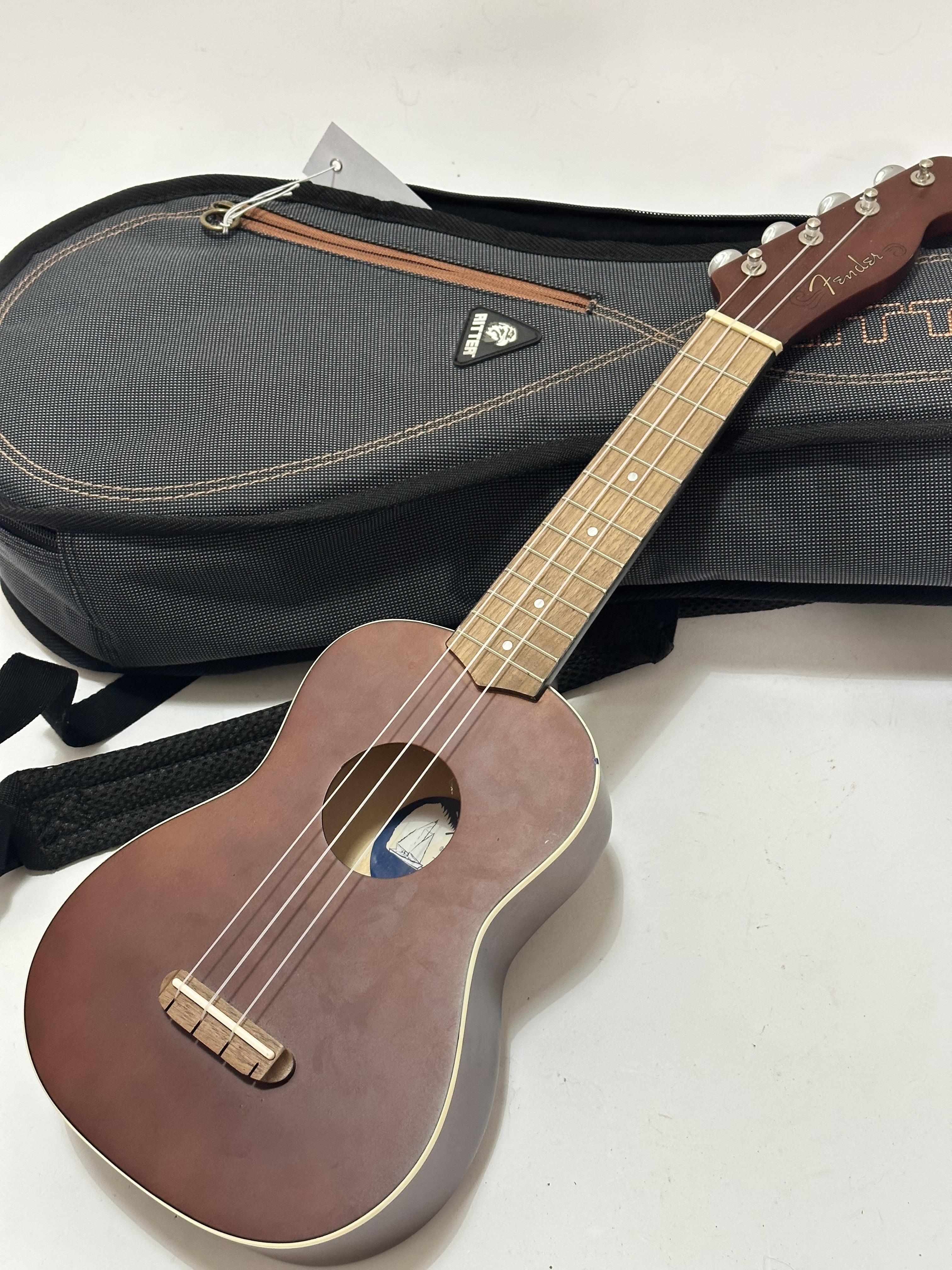 A Fender California Coast Ukulele model no. Venice - Gnat, serial no. CYN2013723, with interior