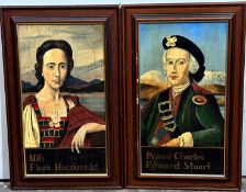 W Allen C Dawson, Miss Flora McDonald, acrylic on board with craquelure glaze, oak frame, and Prince