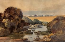 Colin Hunter ARA (1841 - 1904) , Harvest of the Sea, gilt composition glazed frame, (28cm x 43cm)