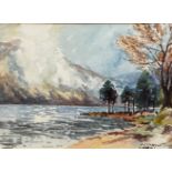 John Kid Maxton (British, 1878 - 1942) Loch Oich, watercolour, signed bottom right, glazed gilded