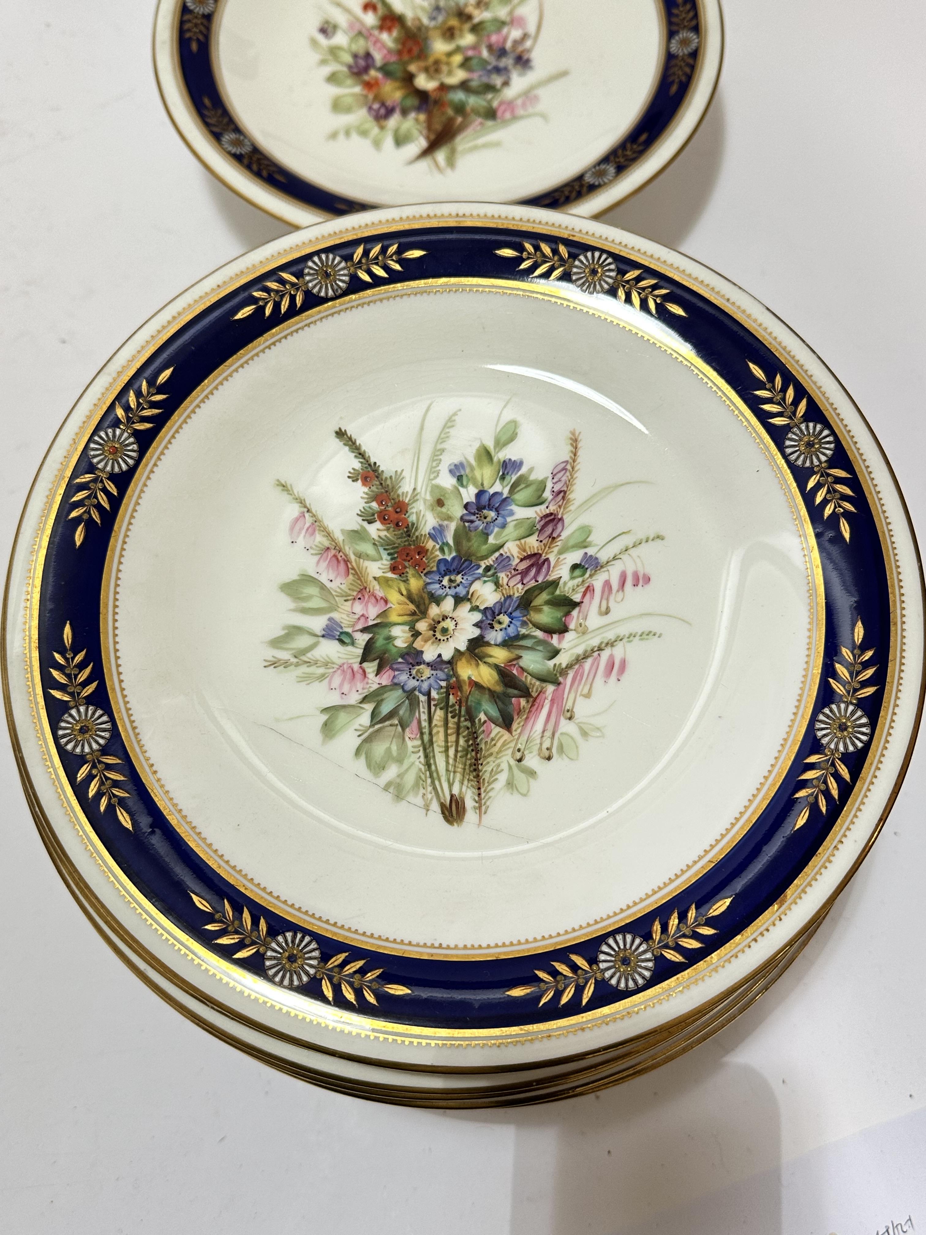 An Edwardian Royal Worcester nineteen piece dessert service including three stands, (5cm x 23cm) and - Image 18 of 29