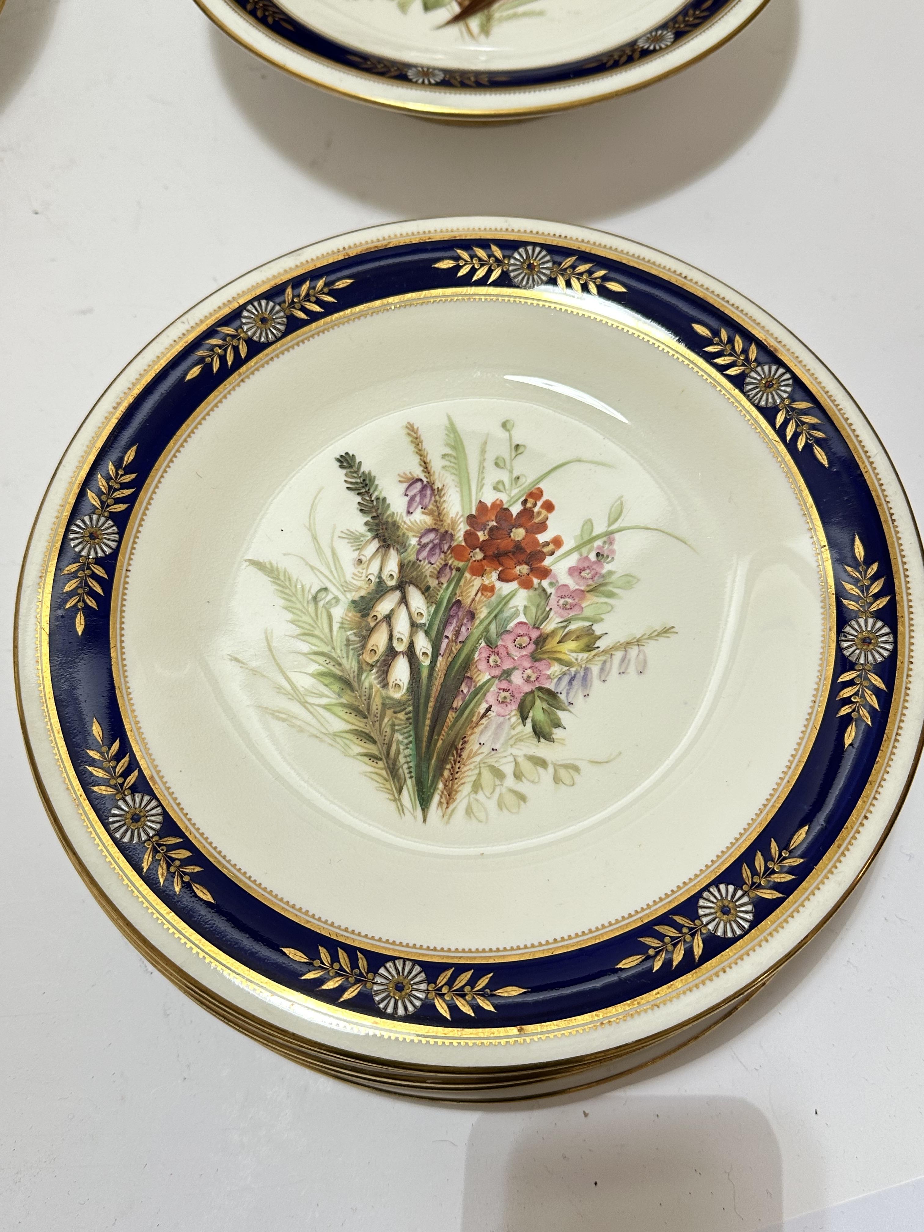 An Edwardian Royal Worcester nineteen piece dessert service including three stands, (5cm x 23cm) and - Image 7 of 29