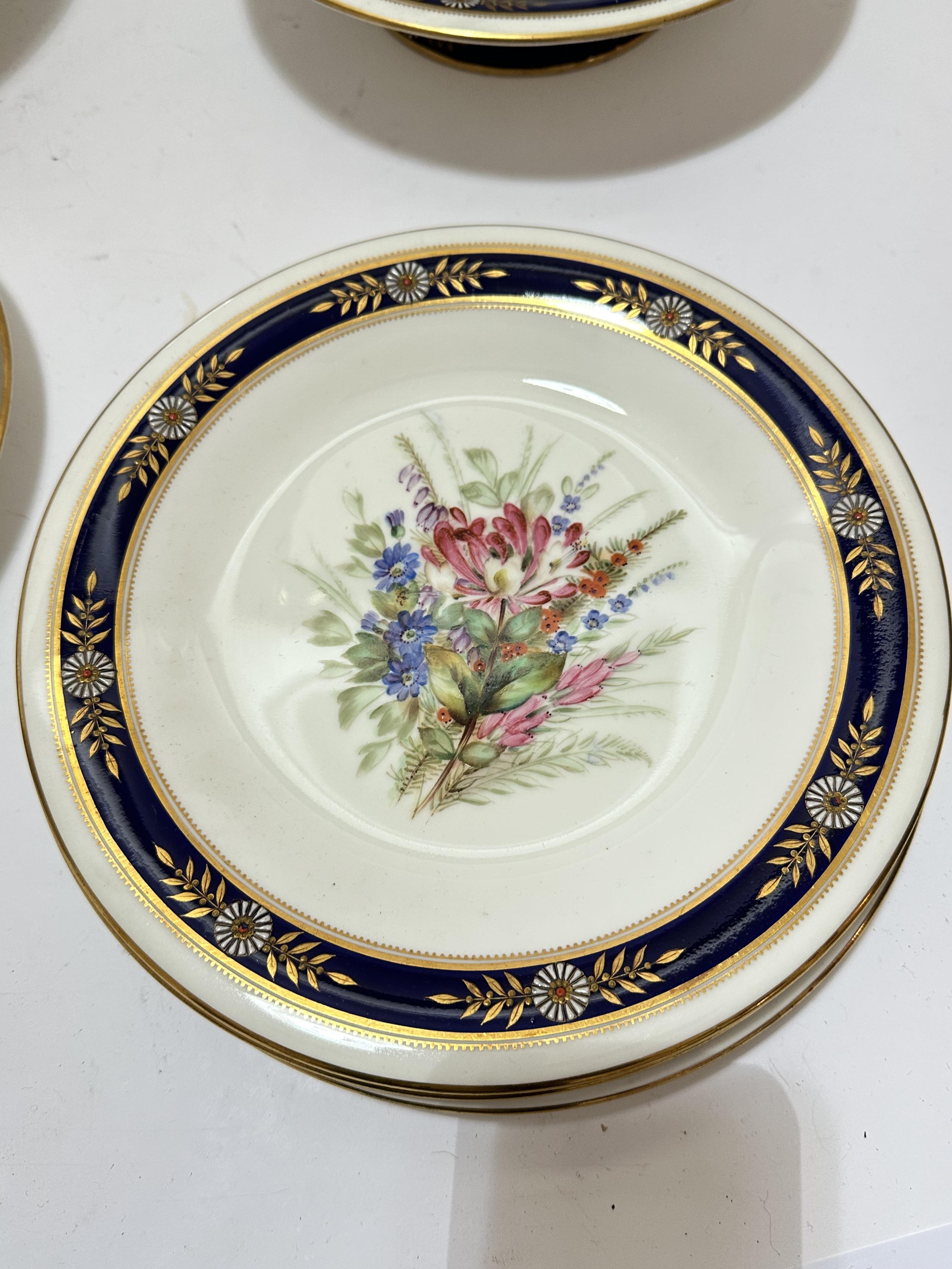An Edwardian Royal Worcester nineteen piece dessert service including three stands, (5cm x 23cm) and - Image 4 of 29