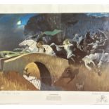 After Alexander Goudie, (Scottish 1933 - 2004) Tamo'anter, The Chase, 114/500, lithographic print,