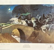 After Alexander Goudie, (Scottish 1933 - 2004) Tamo'anter, The Chase, 114/500, lithographic print,